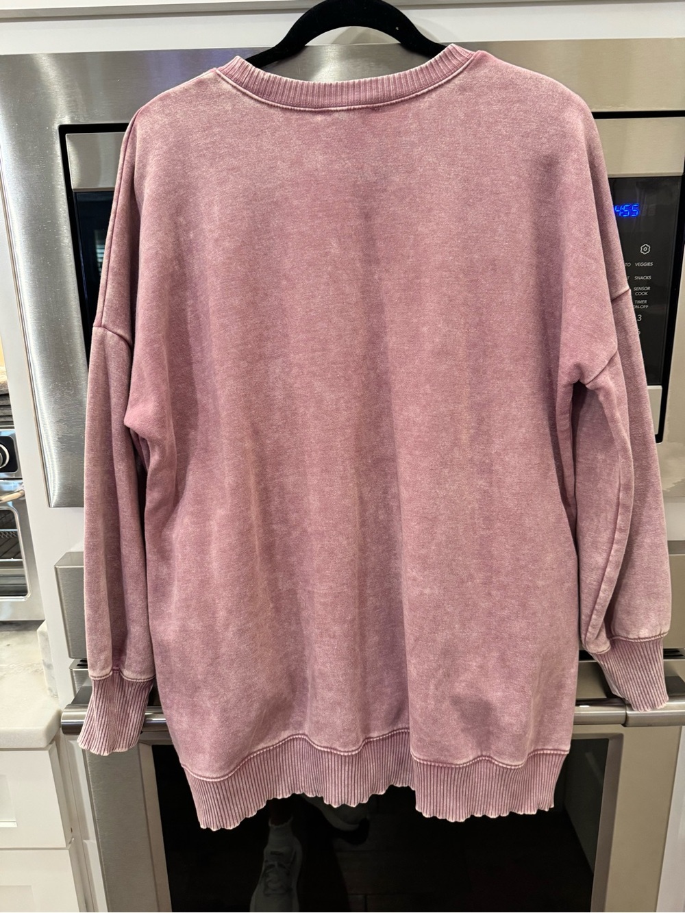 Zenana Outfitters Washed Rose Crewneck Sweatshirt - Picture 7 of 11